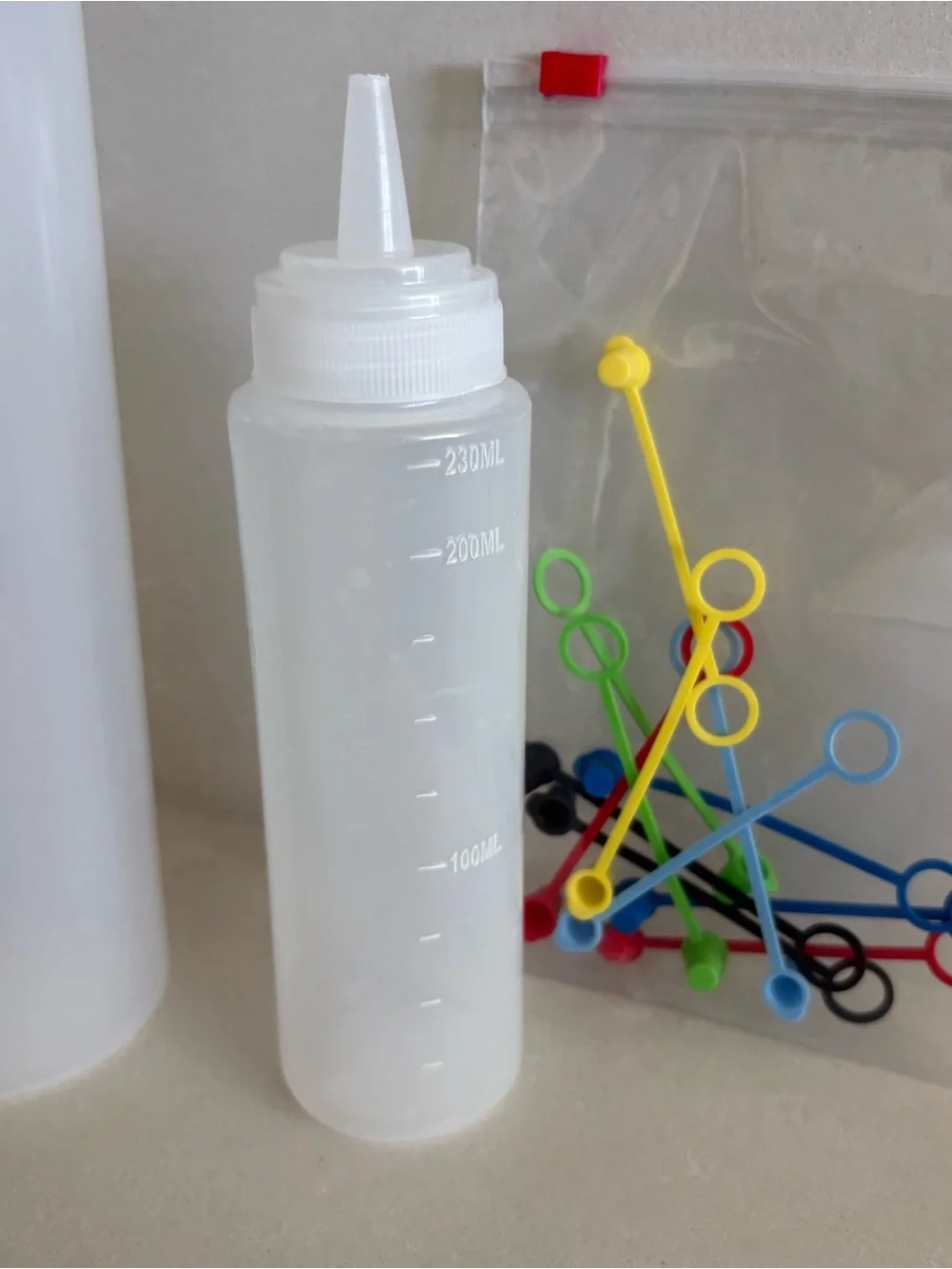 Multipurpose White Squeeze Bottles with Assorted caps